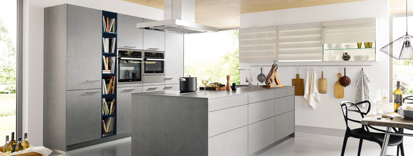 contemporary grey kitchen