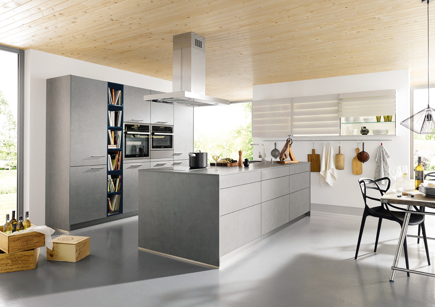 contemporary grey kitchen