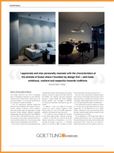 Occhio Lighting article in Identity Magazine, Featuring Mito Largo, Sento and Piu - all lighting models from Occhio