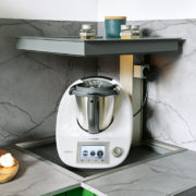 “Lift” worktop section that can be flushed back into the worktop with one push of a button.