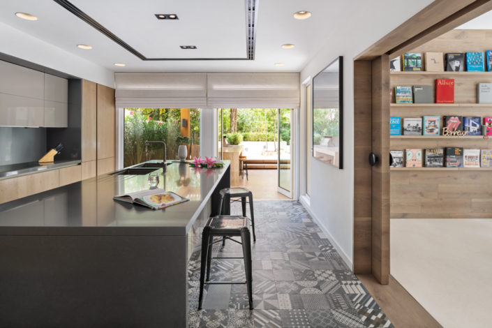 JDR Arabian Ranches kitchen project Open Schüller kitchen that opens out to the backyard in Arabian Ranches Dubai
