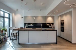 NS The Greens Apartment Kitchen, Lighting & flooring Project by Goettling Interiors - Part 1