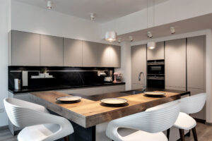NS The Greens Apartment Kitchen, Lighting & flooring Project by Goettling Interiors - Part 1